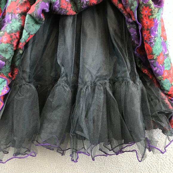 Vintage ZOE LTD SAKS FIFTH AVE GIRL'S RED FLORAL DRESS 14 - Picture 3 of 13